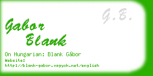 gabor blank business card